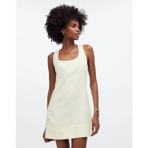 Madewell Women’s Size 0 Pale Pineapple Cross-Back A-Line Mini Dress EUC